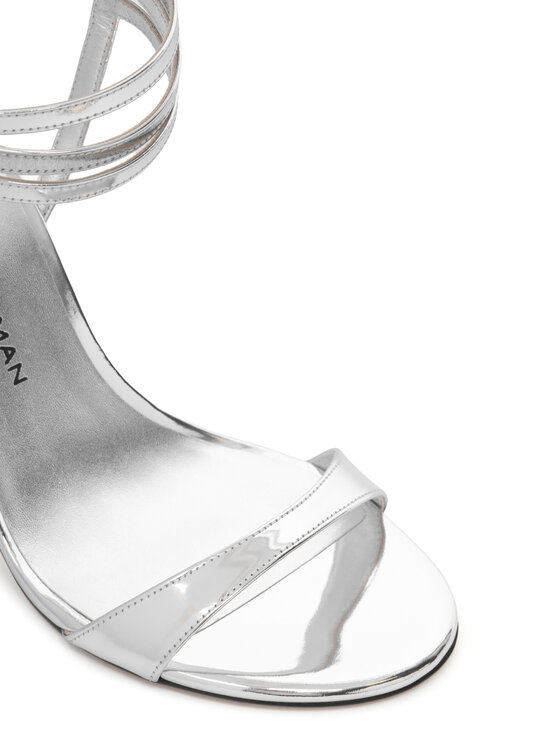 Stuart Weitzman Босоніжки Stuart Weitzman Naudistini Wrap 100 SM911 Срібний