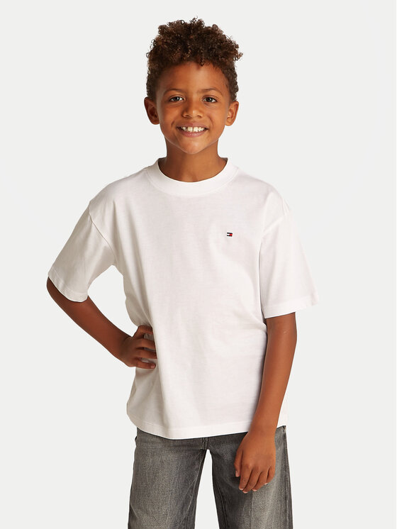 Tommy Hilfiger Tommy Hilfiger Camiseta Essential Archive KB0KB09646 D Blanco Regular Fit