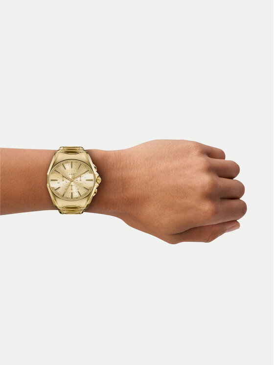 Diesel Годинник Diesel D-Curve Chronograph DZ4695 Золотий