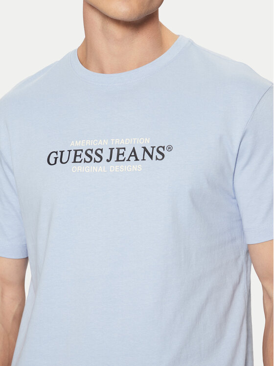 Guess Jeans Guess Jeans T-Shirt M4YI42 K8FQ4 Μπλε Regular Fit