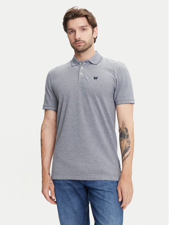 Wrangler Wrangler Поло 112352280 Сірий Regular Fit