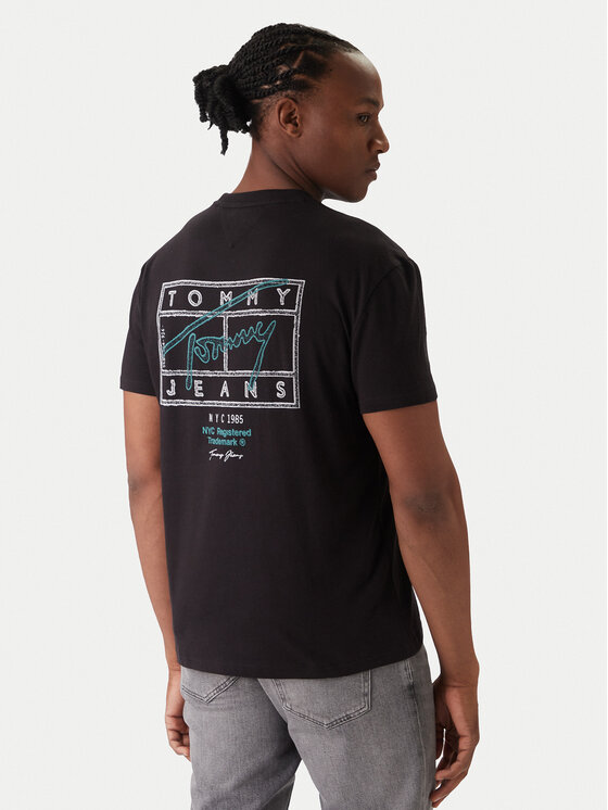 Tommy Jeans Tommy Jeans Camiseta Sign Spray DM0DM22319 Negro Regular Fit