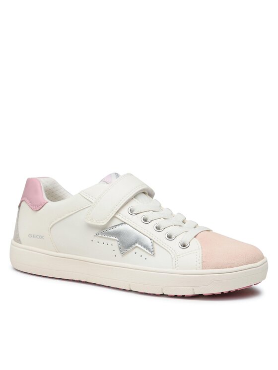 Geox Snīkeri Geox J Silenex Girl J35DWA08554C0674 D Balts
