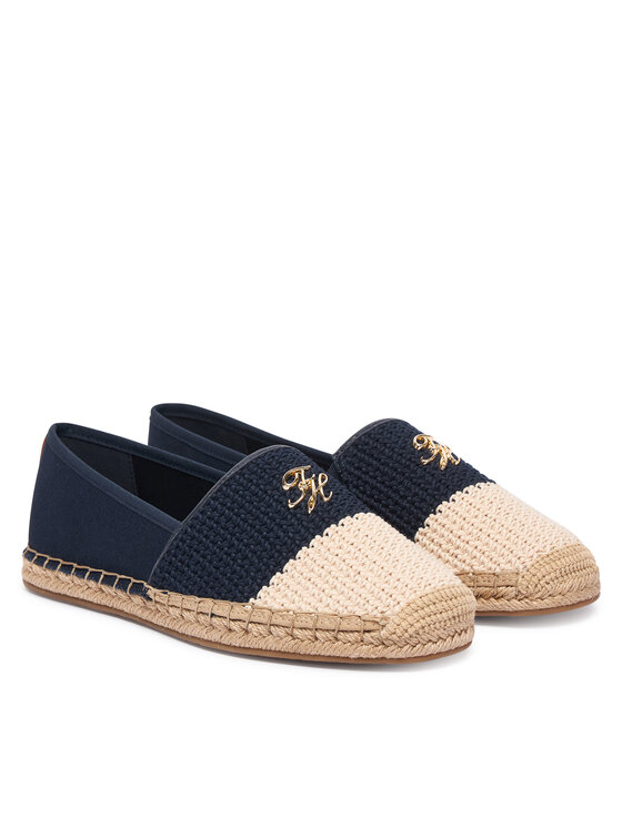 Tommy Hilfiger Espadrile Tommy Hilfiger Script Crochet Espadrille FW0FW09502 Bleumarin