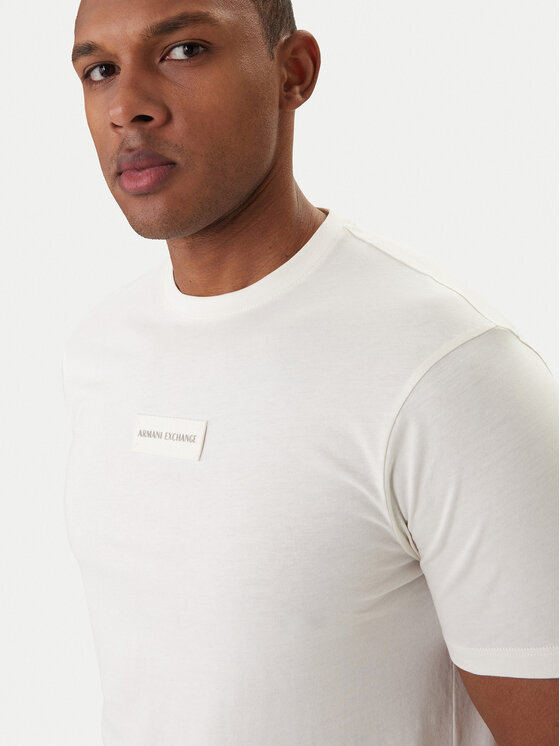 Armani Exchange Armani Exchange Camiseta XM002471 AF10356 U1074 Écru Slim Fit