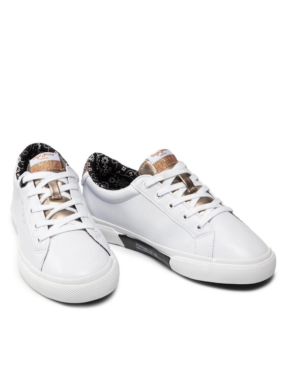 Pepe Jeans Tenisky Pepe Jeans Kenton Plain PLS31235 Bílá