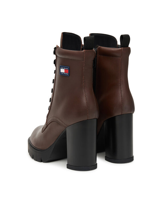 Tommy Jeans Kotníková obuv Tommy Jeans Tjw Lace Up EN0EN02832 Hnědá