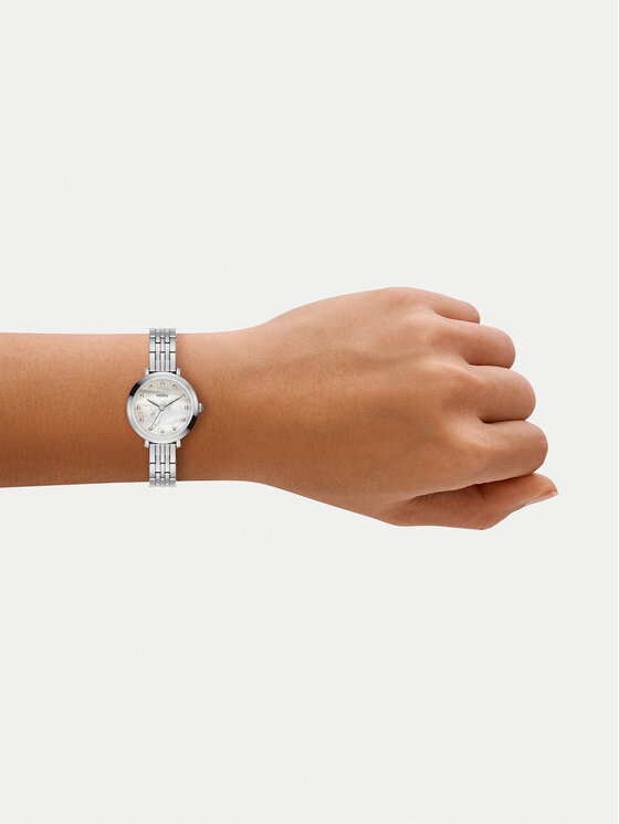 Fossil Ročna ura Fossil Heidi  ES5499 Srebrna