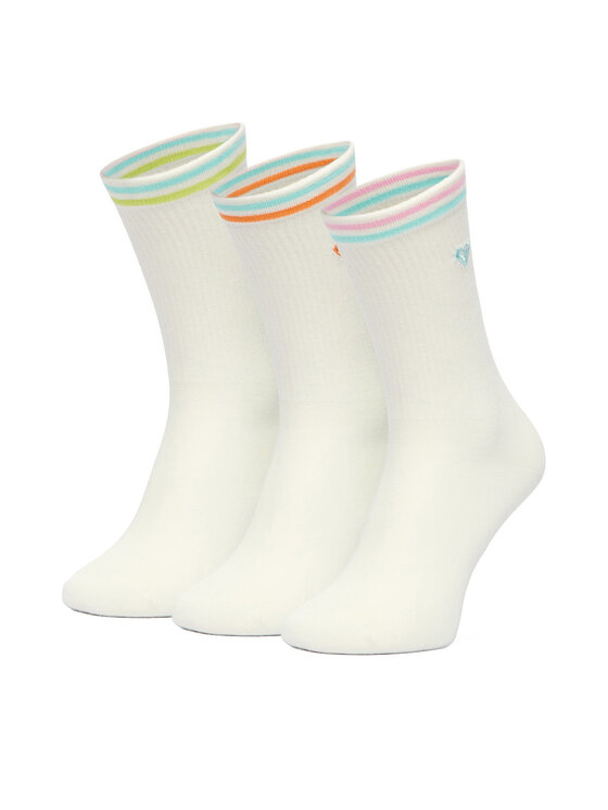 Roxy Κάλτσες μακριές Roxy CEO_BR_ROXY_2032_W_AW26 (3 PACK) Λευκό