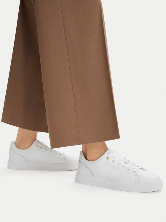 Tommy Hilfiger Sneakersy Tommy Hilfiger Th Feminine Cupsole Leather FW0FW09105 Biela