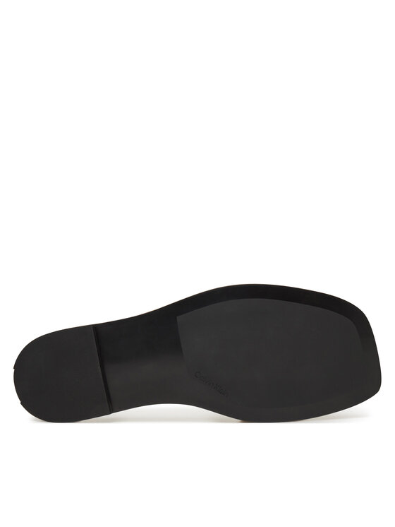Calvin Klein Šlepetės Calvin Klein Flat Slide W/Ck Hw Big - Lth HW0HW02482 Écru