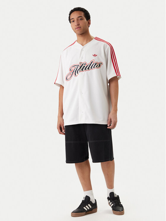 adidas adidas Camiseta Summer League Varsity Baseball KD6563 Blanco Oversize