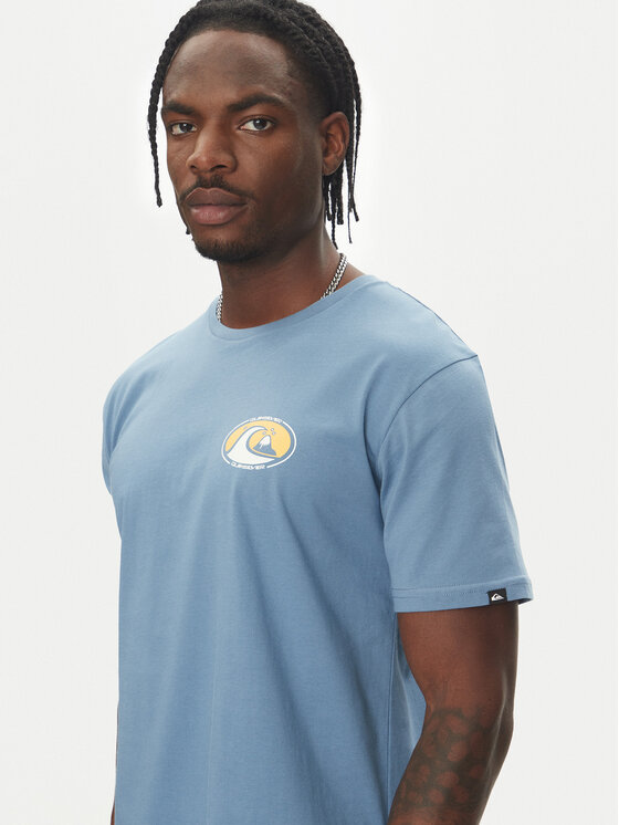 Quiksilver Quiksilver Marškinėliai Ev Flower Chaos Ss EQYZT08050 Mėlyna Regular Fit