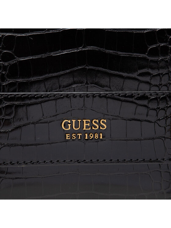 Guess Τσάντα Guess Katey Croc Flap Shoulder Bag HWCB8494190 Μαύρο