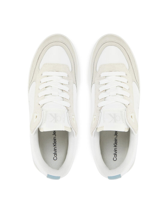 Calvin Klein Jeans Sneakers Calvin Klein Jeans Bold Flatf Low Lace Mix YW0YW01742 Alb