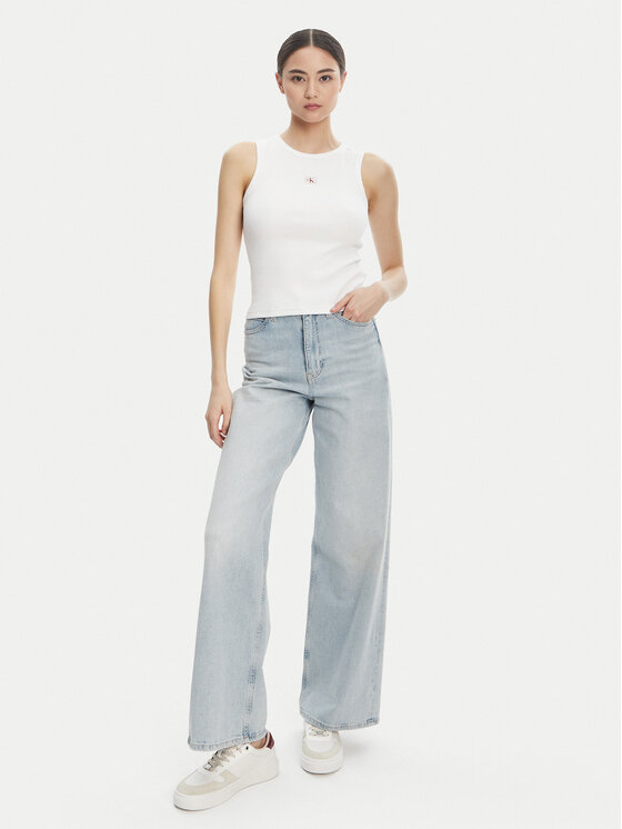 Calvin Klein Jeans Calvin Klein Jeans Top LV047C201G Bijela Slim Fit