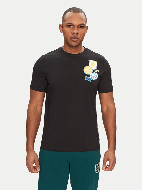 Puma Puma Футболка Graphics Icon 684829 Чорний Regular Fit
