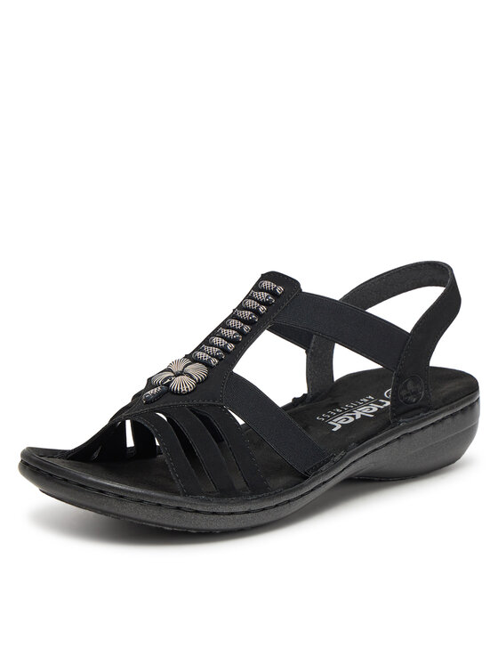 Rieker Sandali Rieker 60806-00 Nero