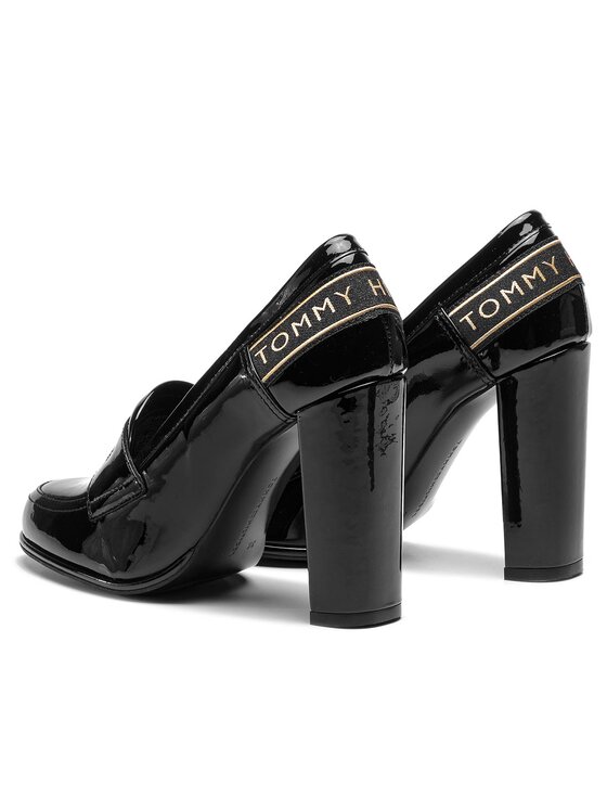 Tommy Hilfiger Félcipő Tommy Hilfiger Iconic Patent Loafer FW0FW04003 Fekete
