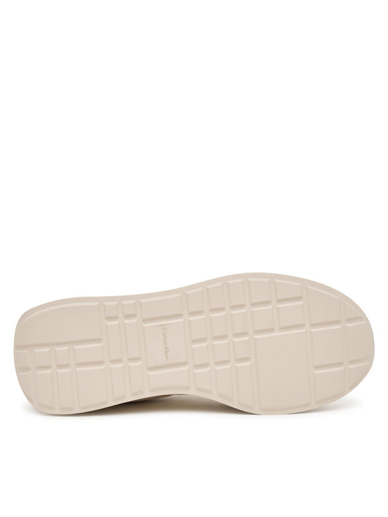 Calvin Klein Сникърси Calvin Klein Retro Runner Sock Laceup Neo Mix HW0HW03250 Кремав