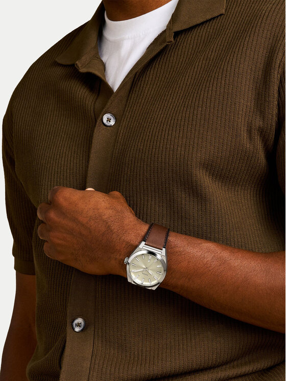 Fossil Годинник Fossil Everett FS6071 Коричневий