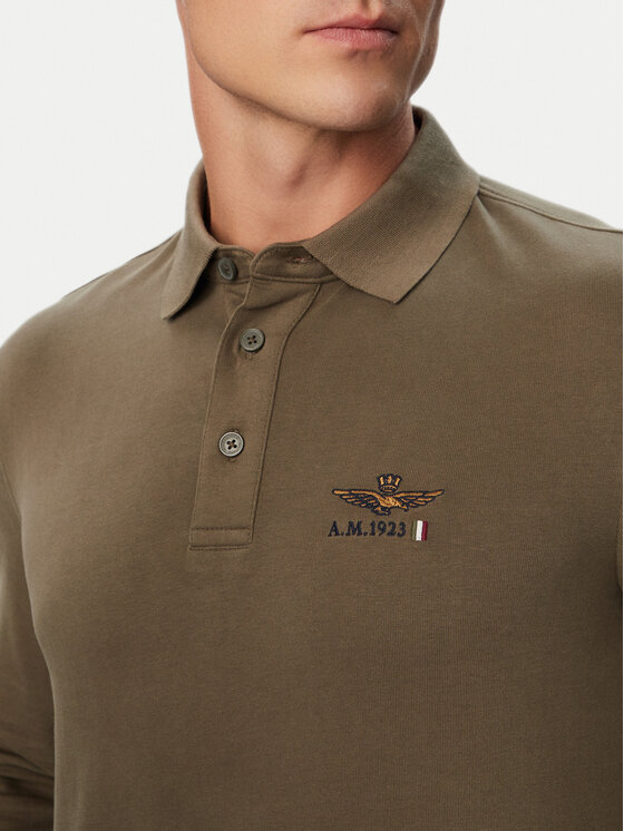 Aeronautica Militare Aeronautica Militare Polo 262PO1947UJ00703 Verde oscuro Regular Fit