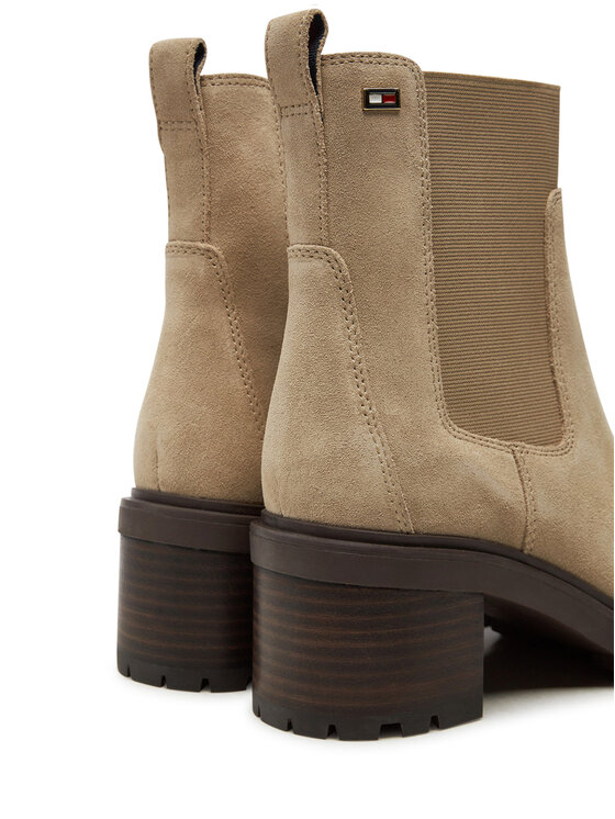 Tommy Hilfiger Členková obuv s elastickým prvkom Tommy Hilfiger FW0FW08429 Béžová