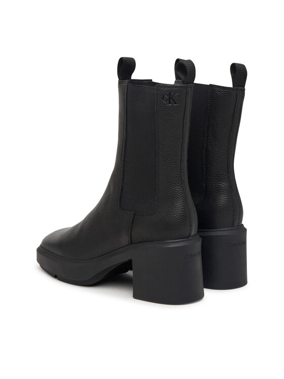 Calvin Klein Bokacsizma Calvin Klein Block Heel Chelsea Boot Lth HW0HW03694 Fekete