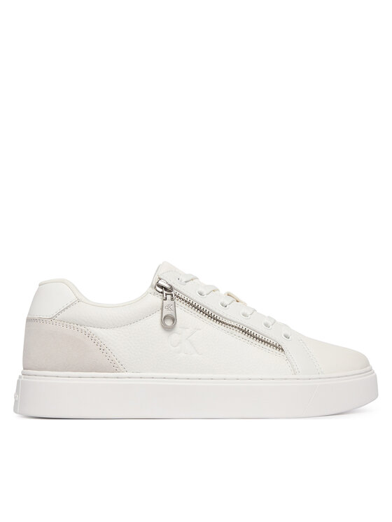Calvin Klein Sneakers Calvin Klein Classic Cup Laceup Zip Lth YM0YM01437 Alb