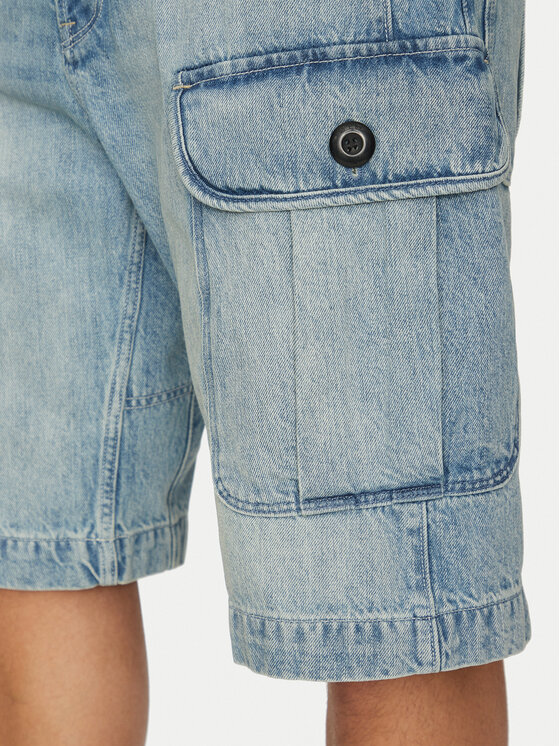 G-STAR G-Star Raw Pantaloncini di jeans Bend 3D Cargo D26528-D788 H119 Celeste Relaxed Fit