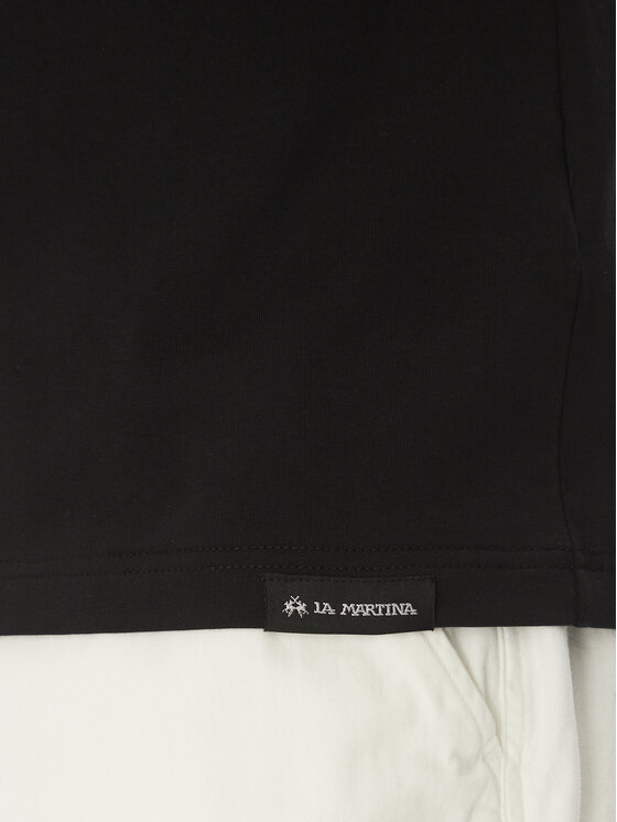 La Martina La Martina Футболка Andy MAR311 JS324 Чорний Regular Fit