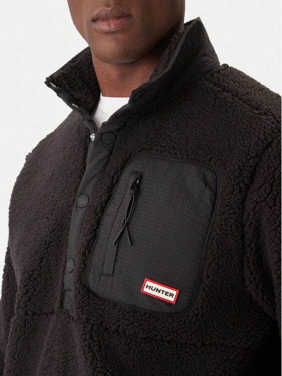 Hunter Hunter Флісовий реглан Athol HARM0017252 Чорний Regular Fit