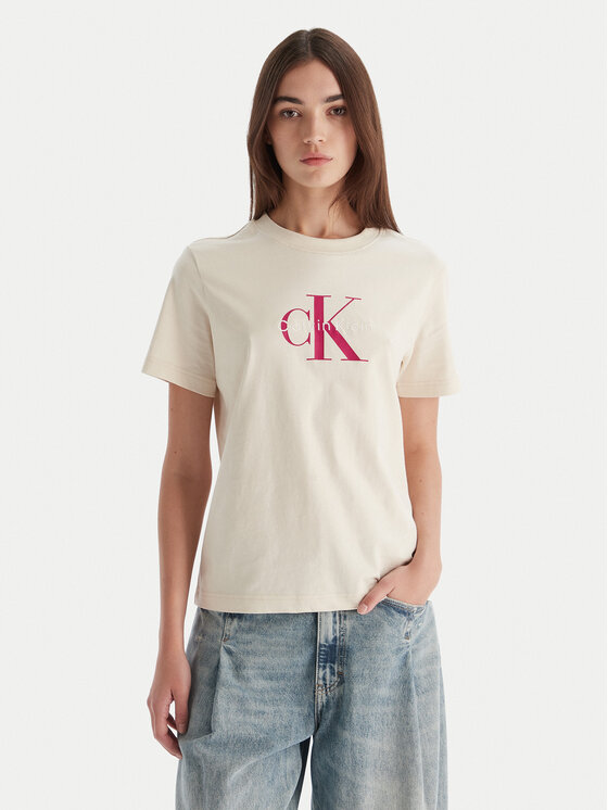 Calvin Klein Jeans Calvin Klein Jeans Camiseta Hero LV047B865G Beis Regular Fit