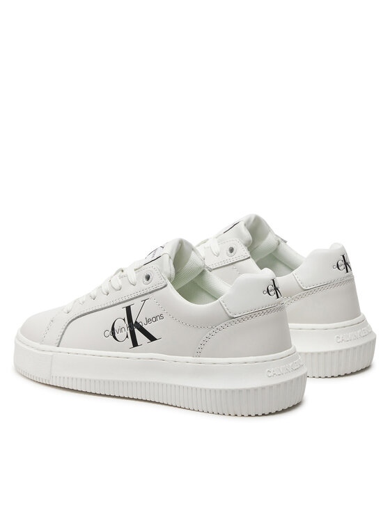 Calvin Klein Jeans Laisvalaikio batai Calvin Klein Jeans Chunky Cupsole Laceup Mon Lth Wn YW0YW00823 Balta