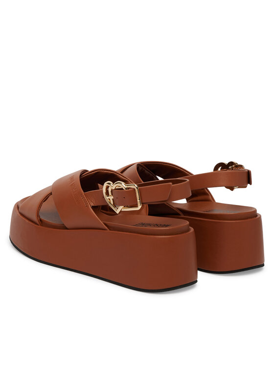 LOVE MOSCHINO Sandali LOVE MOSCHINO JA16137I0OIA0200 Rjava
