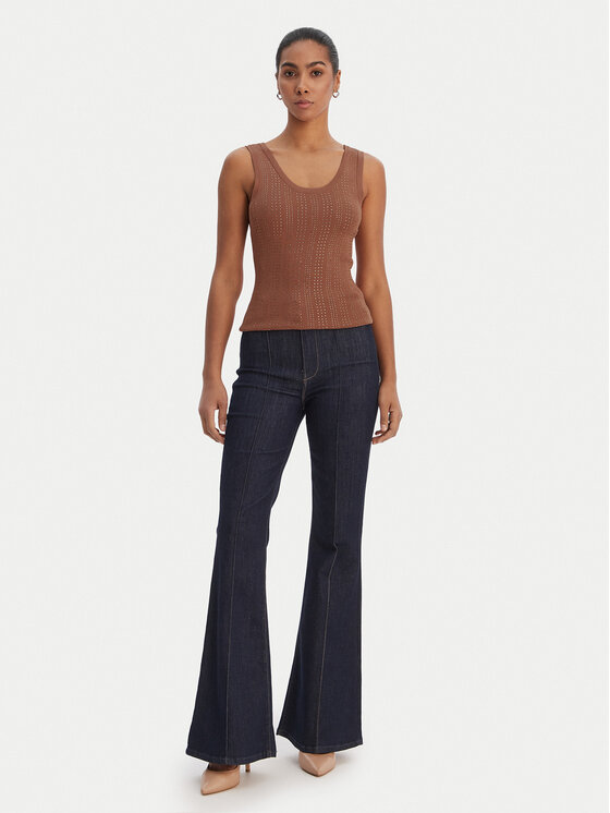 Fracomina Fracomina Top FR26ST4005K524R9 Marrón Slim Fit