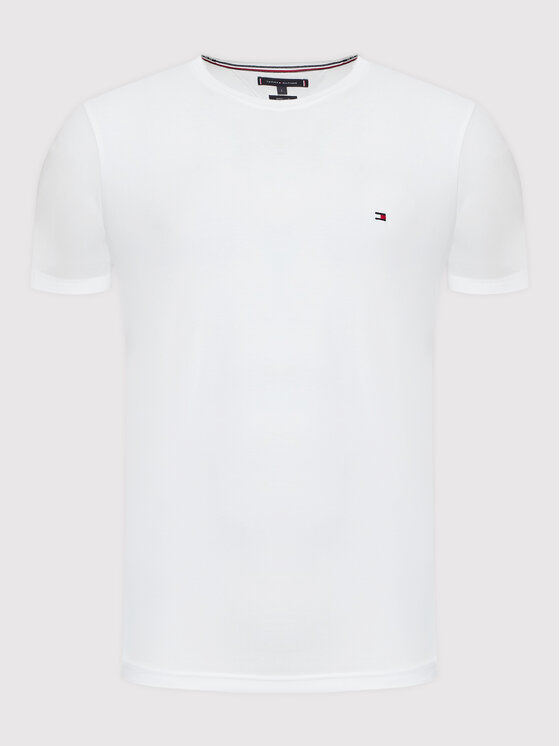 Tommy Hilfiger Tommy Hilfiger Marškinėliai Core Stretch MW0MW27539 Balta Slim Fit