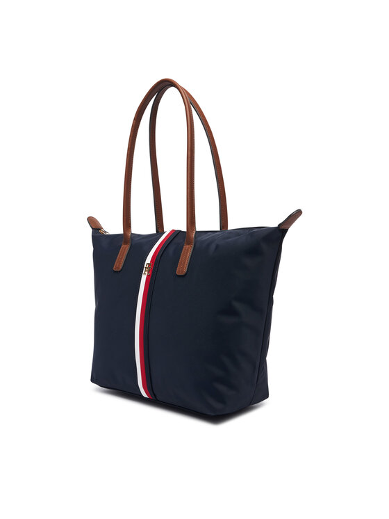Tommy Hilfiger Torbica Tommy Hilfiger Popette Tote Corp AW0AW19027 Tamnoplava