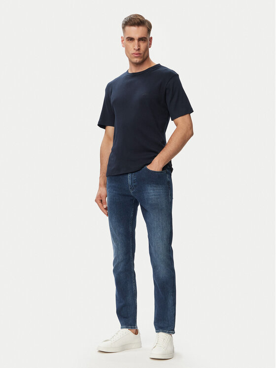 BOSS BOSS Camiseta Rn 2P Rib 50563886 Azul Slim Fit