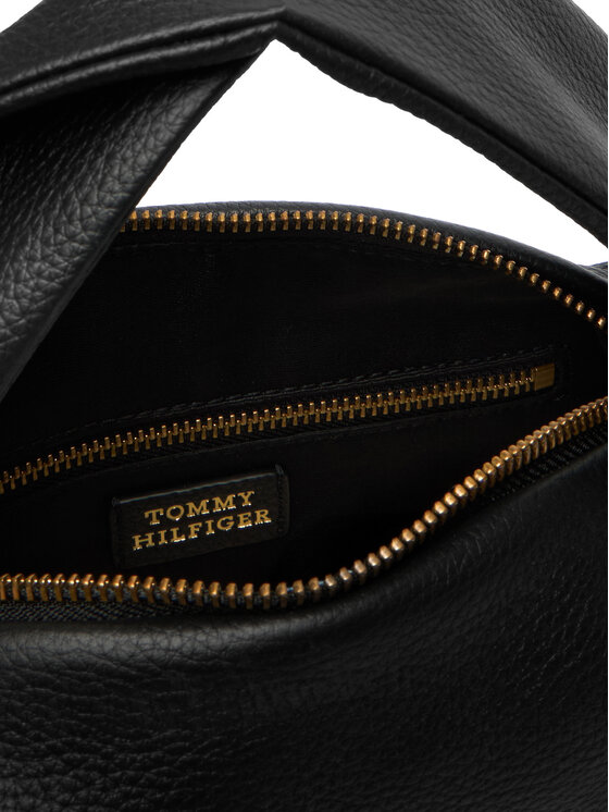 Tommy Hilfiger Soma Tommy Hilfiger City Leather Mini Bag AW0AW18150 Melns