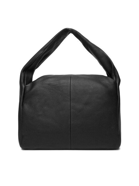 Tommy Hilfiger Дамска чанта Tommy Hilfiger City Leather Hobo AW0AW18285 Черен