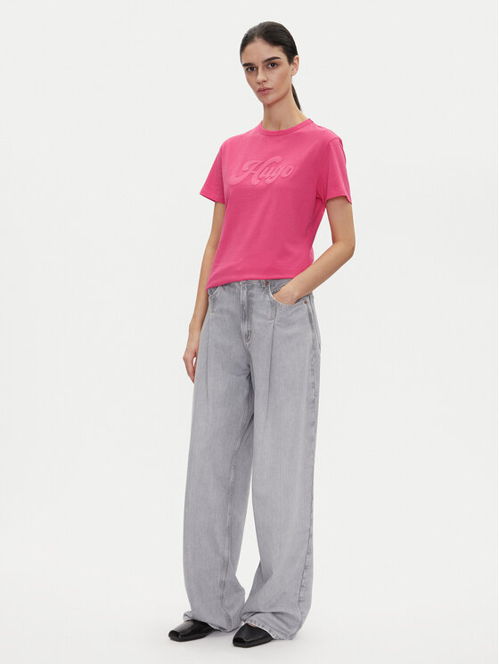 HUGO HUGO Футболка Damacia_4 50539101 Рожевий Regular Fit