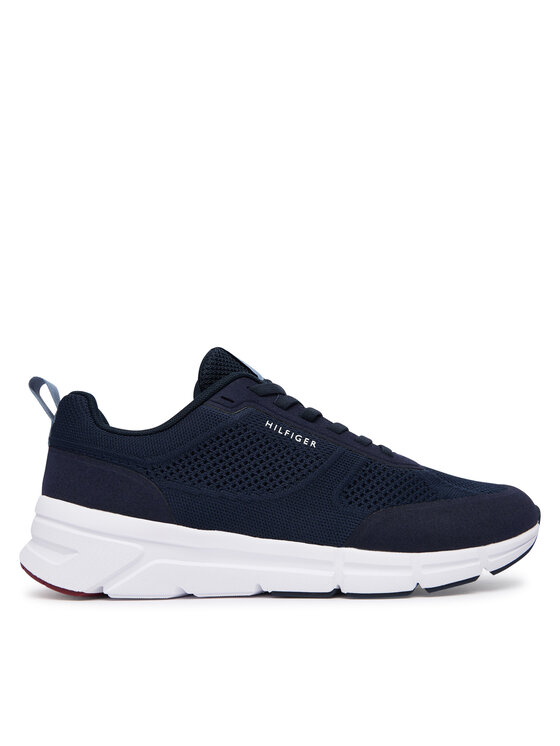 Tommy Hilfiger Laisvalaikio batai Tommy Hilfiger Light Knitted Hilfiger Runner FM0FM06010 Tamsiai mėlyna