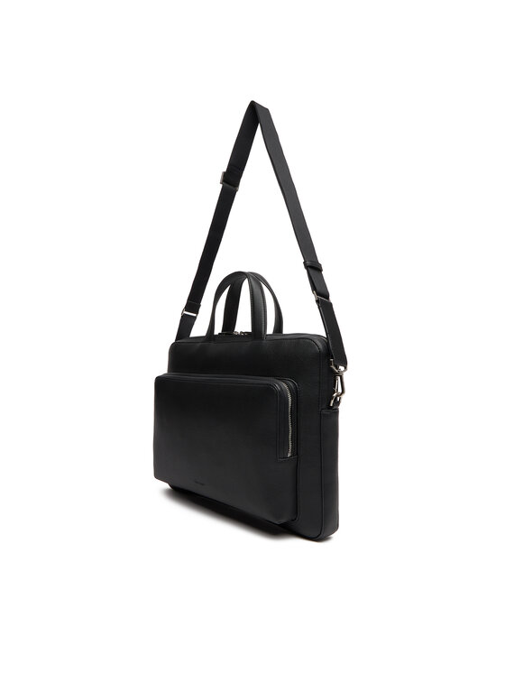 Calvin Klein Geantă pentru laptop Calvin Klein Micro Pebble Slim Briefcase 36 LV04D3012G Negru