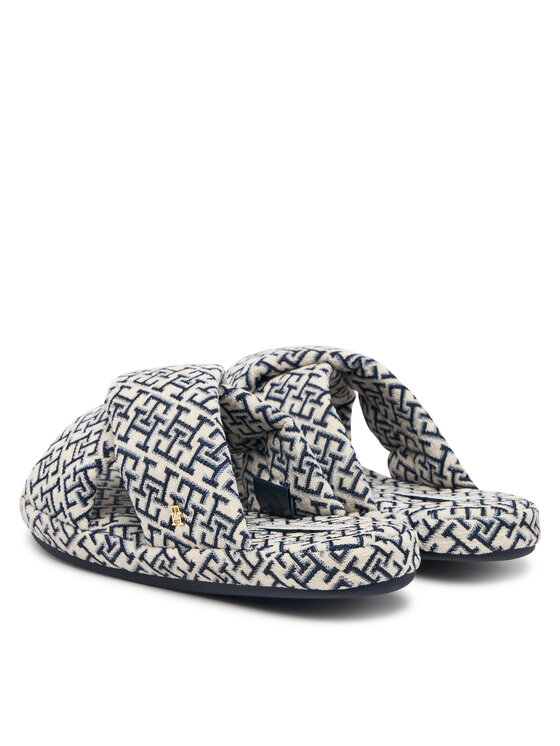 Tommy Hilfiger Papuče Tommy Hilfiger Th Feminine House Shoes Monogram FW0FW09631 Krémová