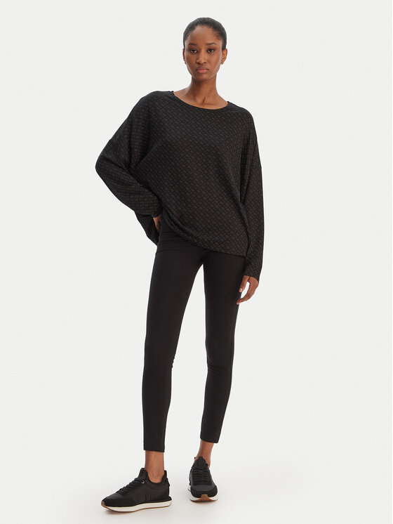 BOSS BOSS Pizsamablúz B Logo 50550693 Fekete Relaxed Fit