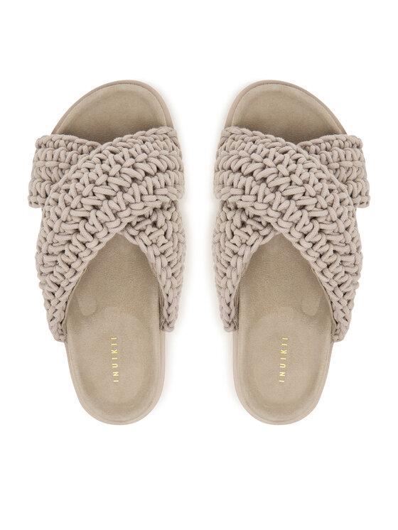 Inuikii Шльопанці Inuikii Woven 1004.003.0062 Світло-сірий