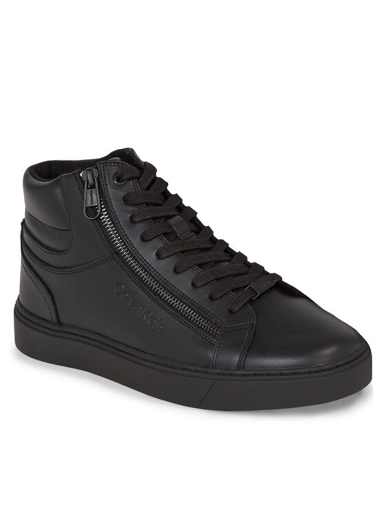 Calvin Klein Superge Calvin Klein High Top Lace Up W/Zip Rubb HM0HM01269 Črna
