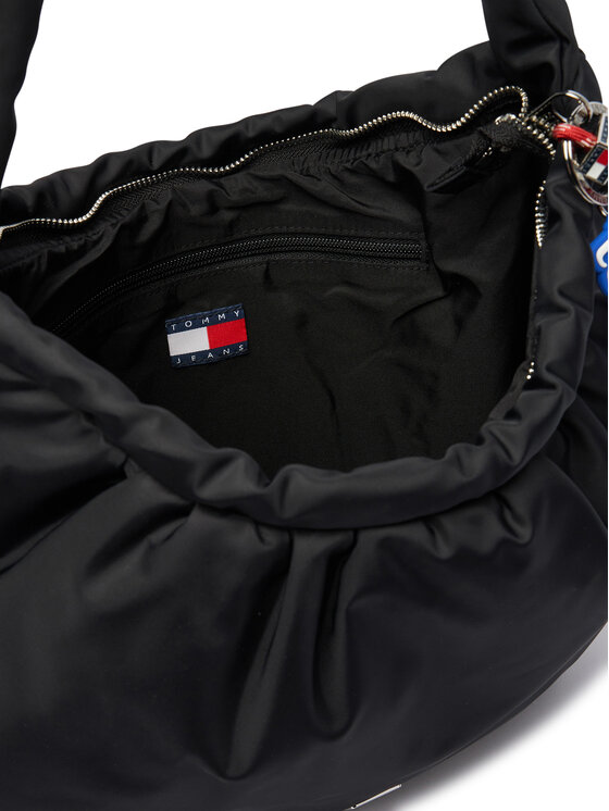 Tommy Jeans Geantă Tommy Jeans Tjw Icon Charms Hobo AW0AW18783 Negru