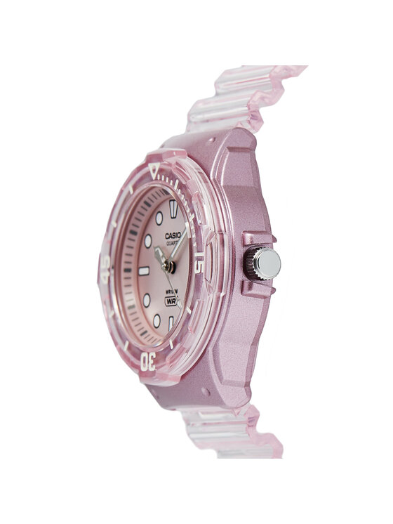 Casio Zegarek Casio Lady Translucent LRW-200HS-4EVEF Różowy